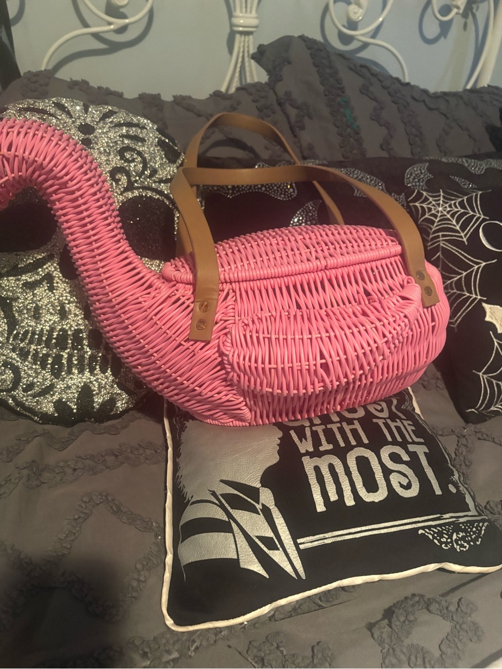 Pink Flamingo faux Novelty Hat -plus flamingo basket !!so flocking cute🦩🦩🦩 - Picture 10 of 16